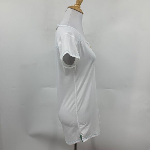 Marmot Shirt Womens S Small White Henley Stretch Tencel Blend Short Sleeve Tee - Picture 4 of 11